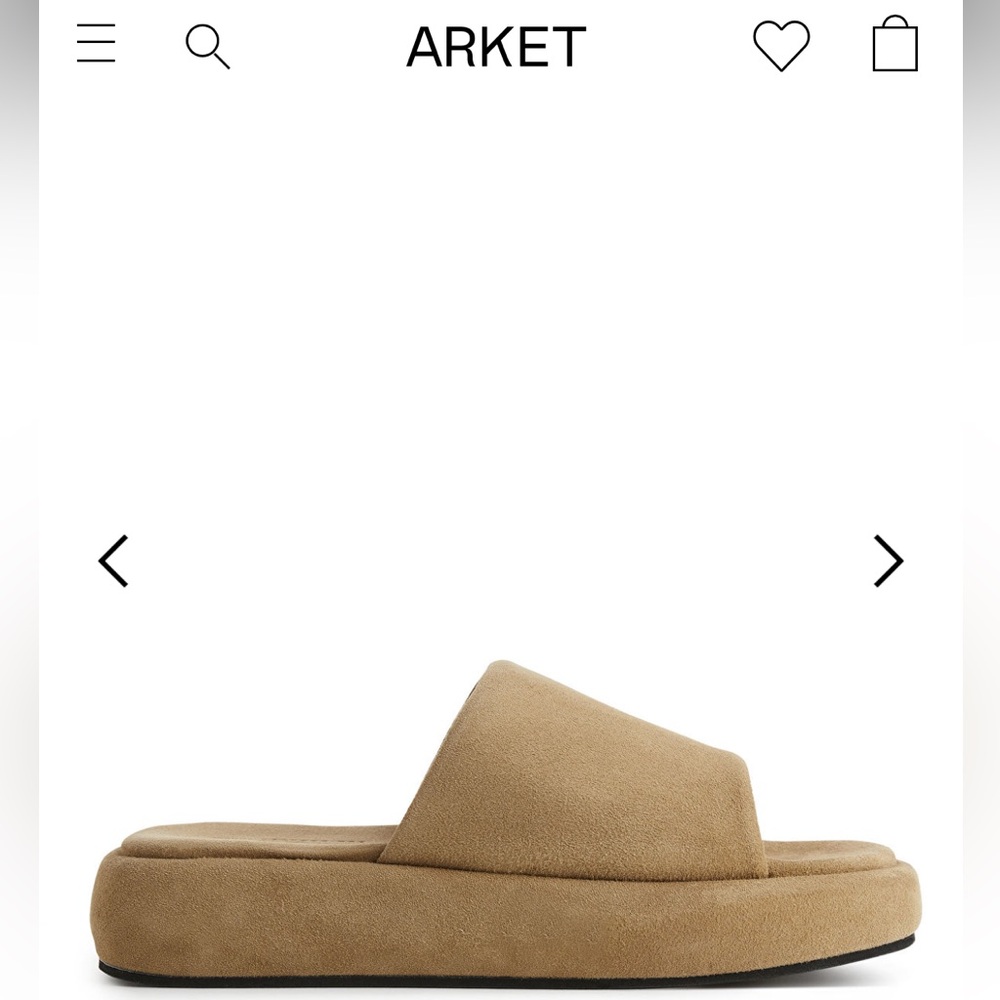 Arket Flatform Suede Slides